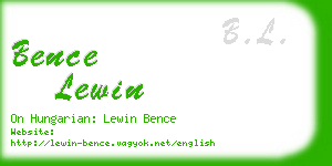 bence lewin business card